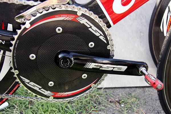 FSA's one-piece outside carbon chainring