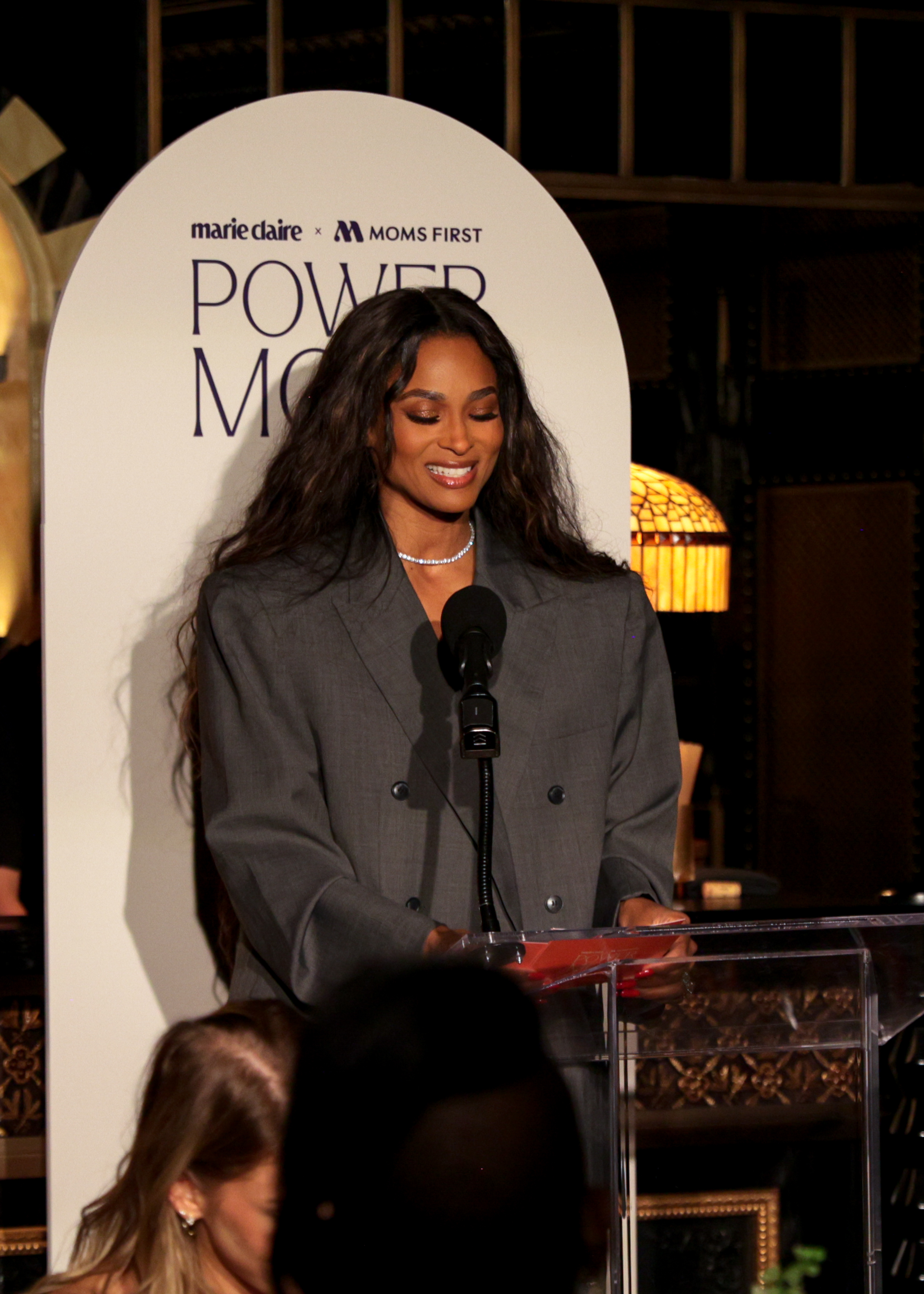 Ciara wore an oversize power suit to the Marie Claire Power Moms event