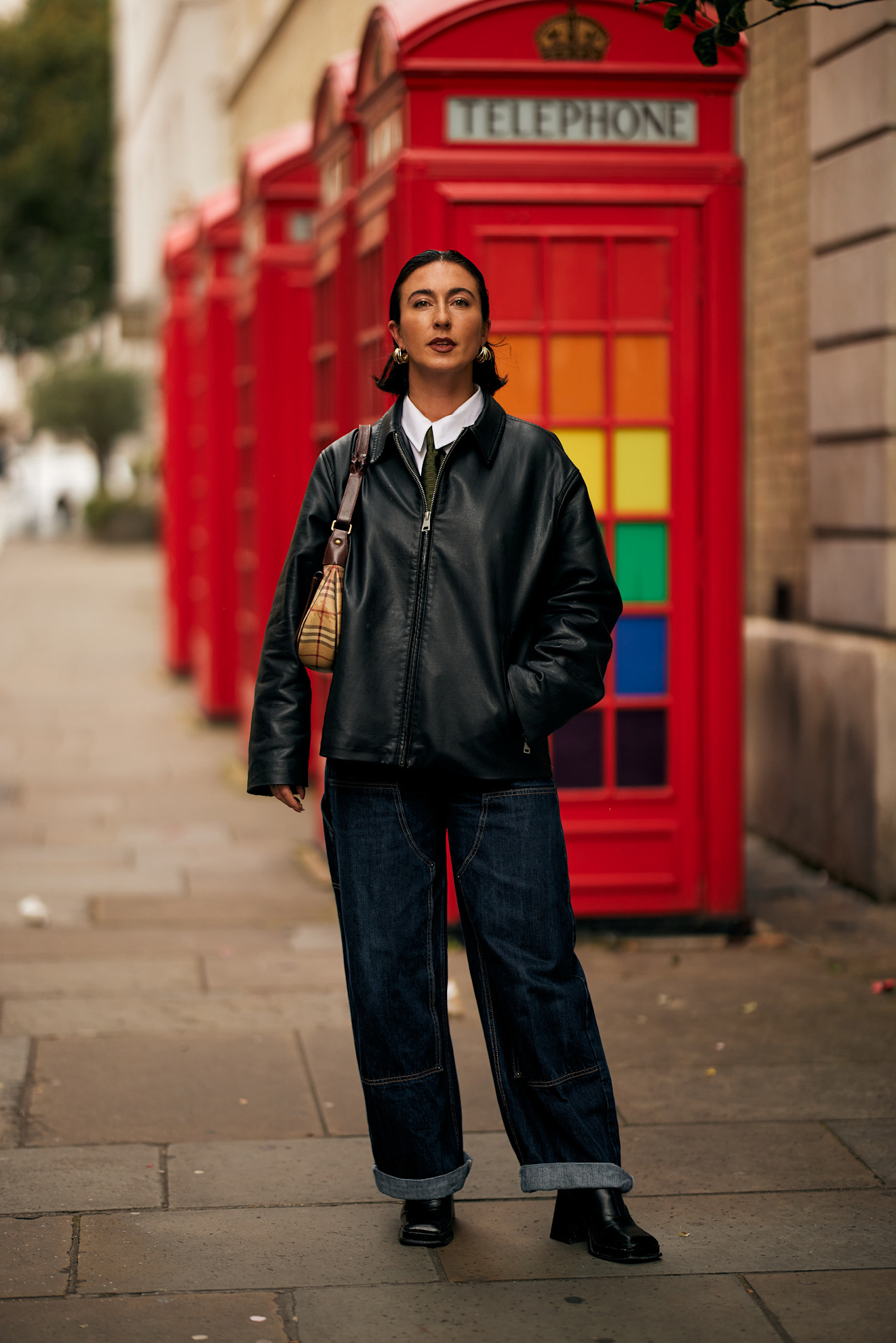 women at fashion week wearing their best cuffed jeans