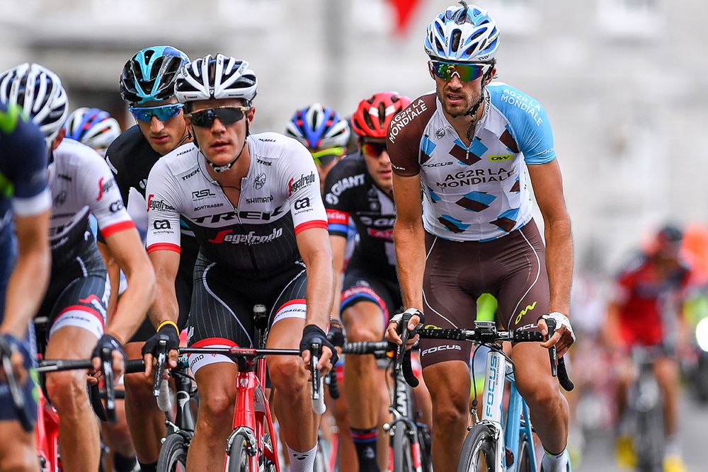 Jasper Stuyven in the pack in Quebec