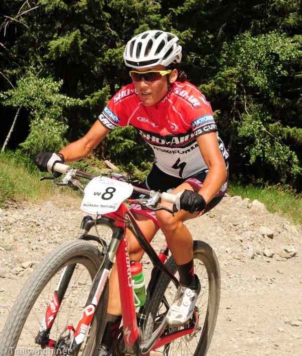 Pua Mata (Sho-Air Specialized) rides in the top five on lap two