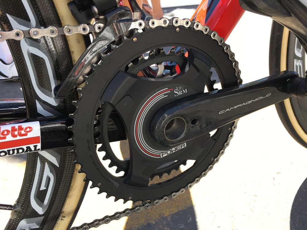 The slick looking Lotto Soudal SRM power meter