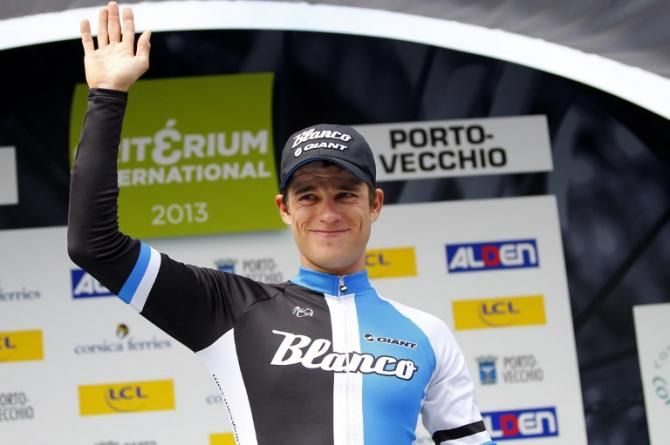 Theo Bos (Blanco) was too quick for Nacer Bouhanni (FDJ) and Jonathan Cantwell (Saxo-Tinkoff)