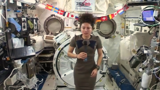 NASA astronaut Jessica Meir speaks from the space station for International Women's Day.