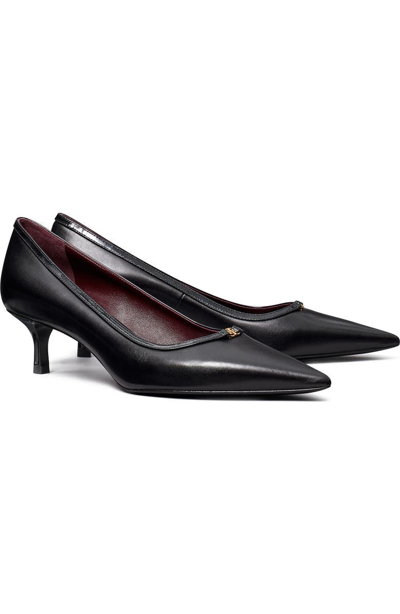 Double T Buckle Kitten Heel Pump