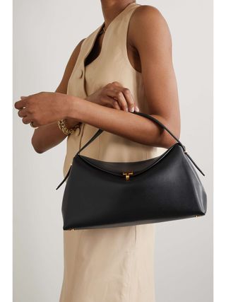 T-Lock Leather Shoulder Bag