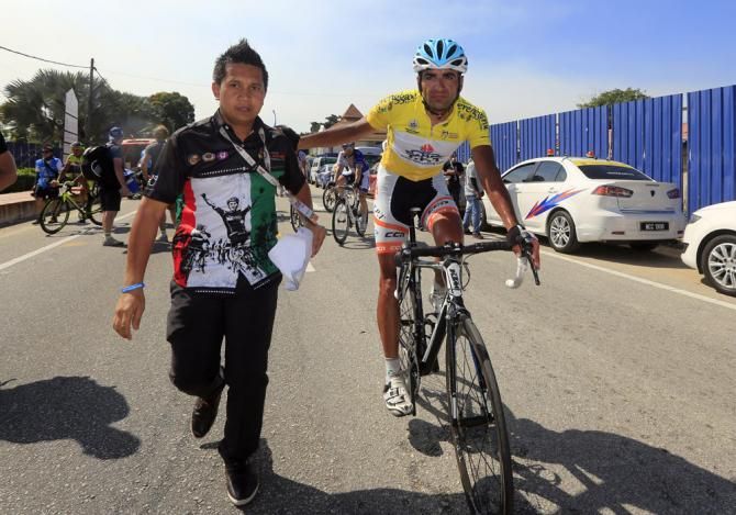 Tour de Langkawi leader Mirsama Pourseyedigolakhour (Tabriz Petrochemical) defended his yellow jersey on stage 7