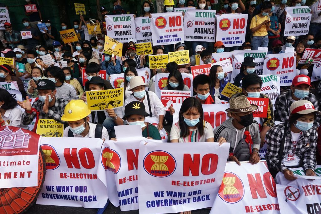 Myanmar protests.