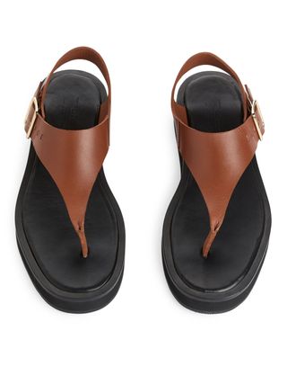 Chunky Leather Sandals - Brown - Arket Gb