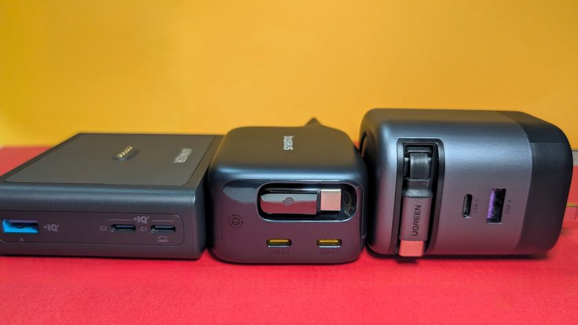 Various USB-C chargers from Anker, UGREEN, and Baseus.