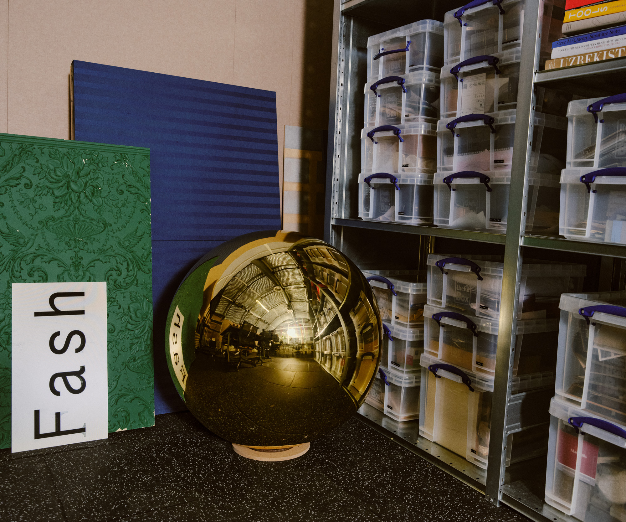 works by Jayden Ali and the interior of his studio JA Projects in London