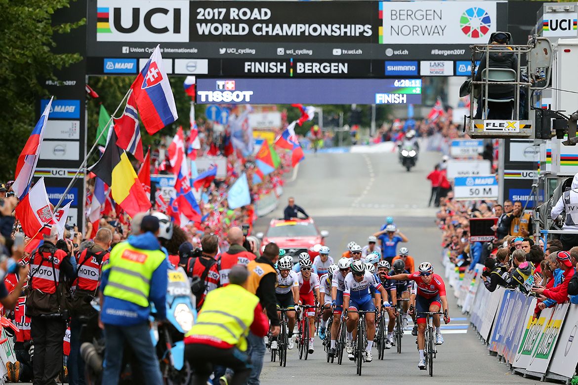 Peter Sagan and Alexander Kristoff after the sprint
