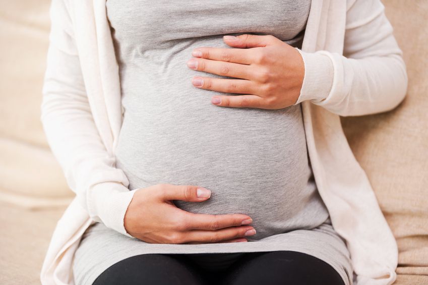 This woman made a quick stop at the voting booths before giving birth. 