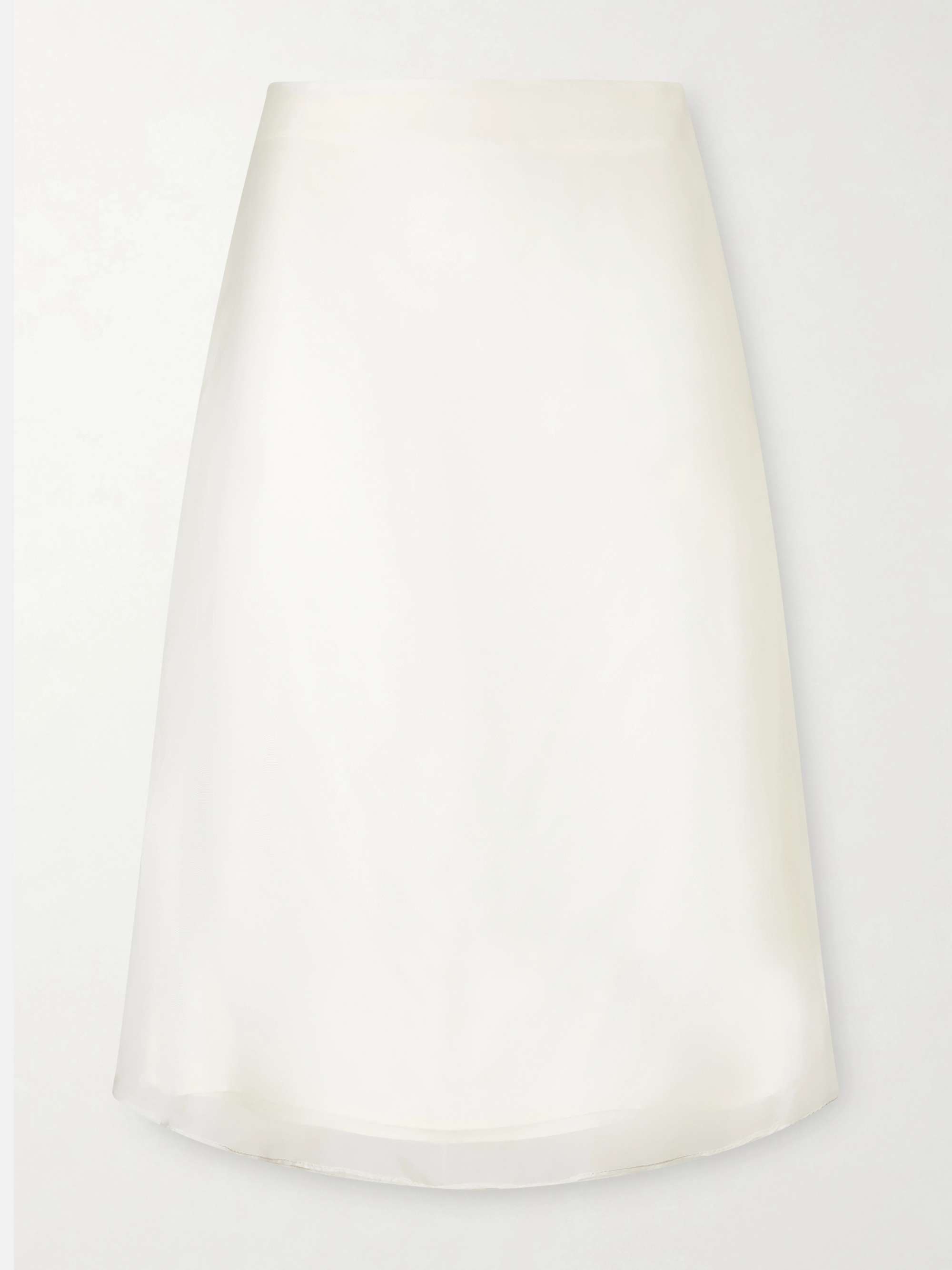 Sheer Silk Midi Skirt