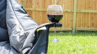The wine holder on The Folding Gaming Chair