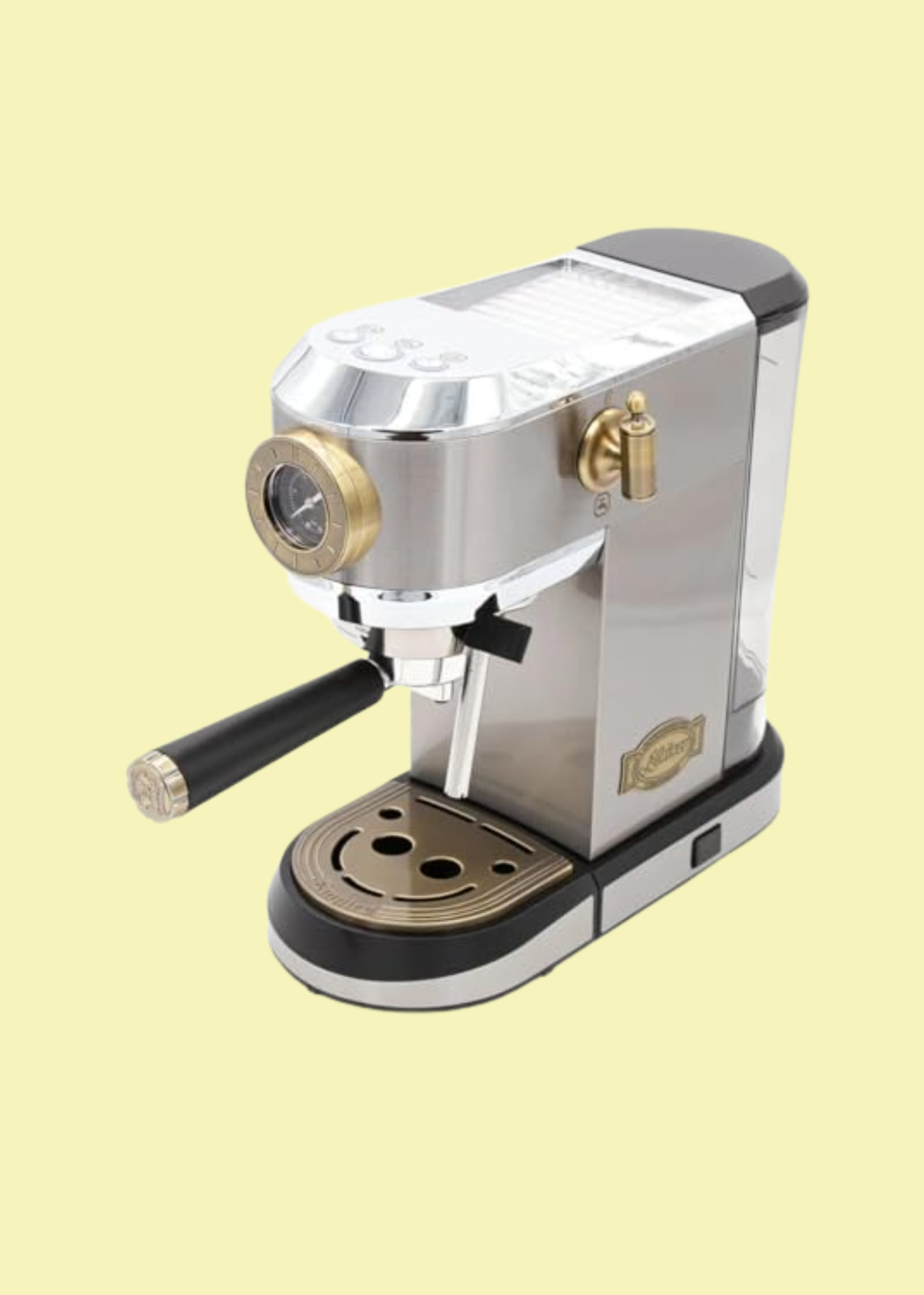 Kaiser Empire Ka 2005 Retro Vintage Style Espresso Coffee Machine, Stainless Steel Portafilters Included, Removeable Drip Tray, 1.1l Water Tank (silver)