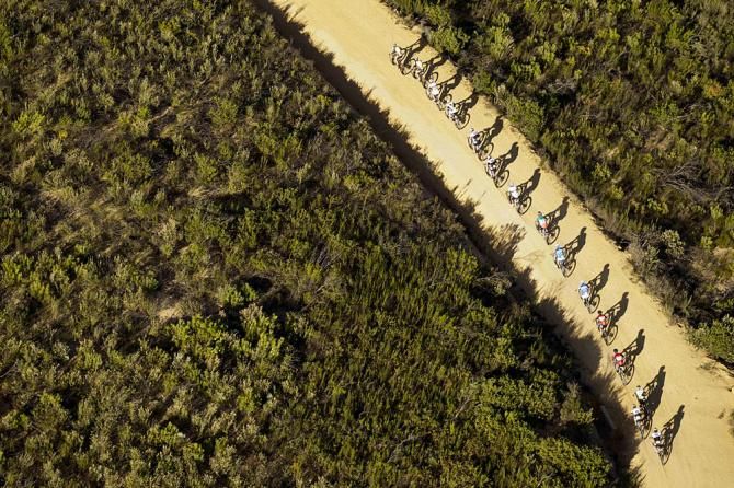 Riders climb near Coetzenberg