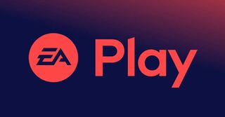 The EA Play logo in red against a purple and red gradient background