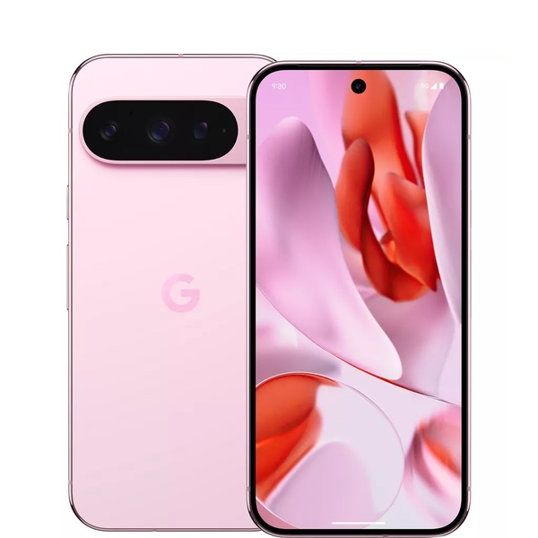 Google Pixel 9 Pro in Rose Quartz on white background