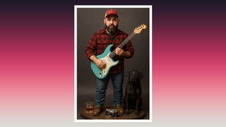 Rob Redman with guitar on background