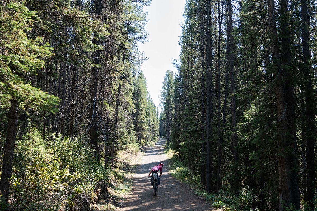 Lachlan Morton (EF Education-EasyPost) out on the Tour Divide Route in 2023