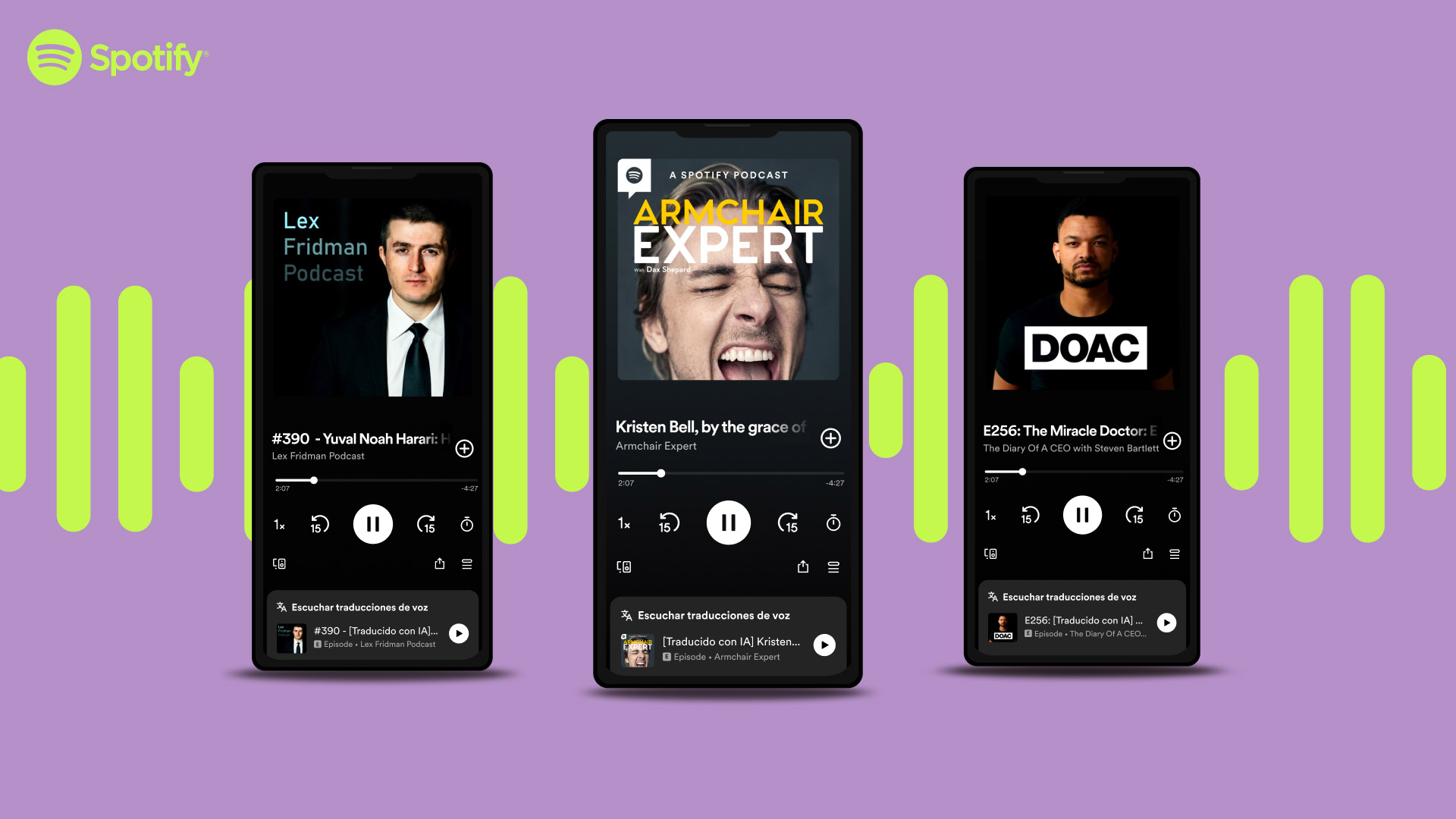 Spotify использует ИИ для перевода подкастеров на другие языки, используя их собственные голоса