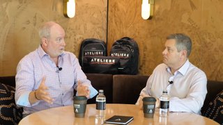 Lionsgate's Gray Ainsworth (left) and Ateliere's Eric Carson 