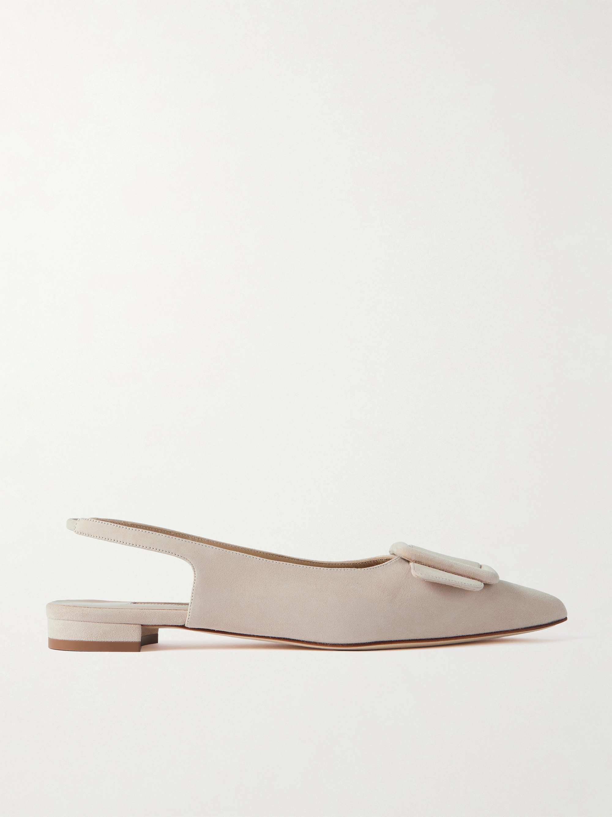 Maylura Buckled Suede Slingback Flats