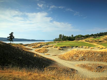 The par-3 3rd at Chambers bay. Credit: Getty Images