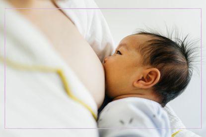 Lactation cookies, illustrated by baby feeding