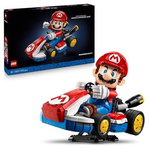 Lego Mario Kart &amp;ndash; Mario &amp;amp; Standard Kart - Nintendo Character Display Figure &amp;amp; Car Model Kit for Gaming Fans - 72037