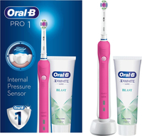 Oral-B Pro 1 Electric Toothbrush with Pressure Sensor &amp; 3D White Luxe Blast Toothpaste: was