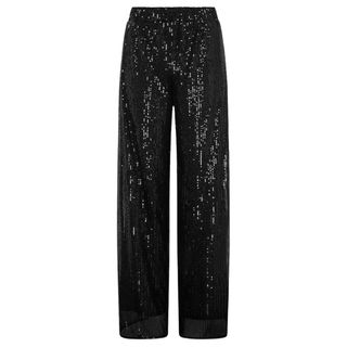 Black Jersey Sequin Trouser