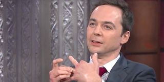 Jim Parsons The Late Show with Stephen Colbert wedding conversation showing ring
