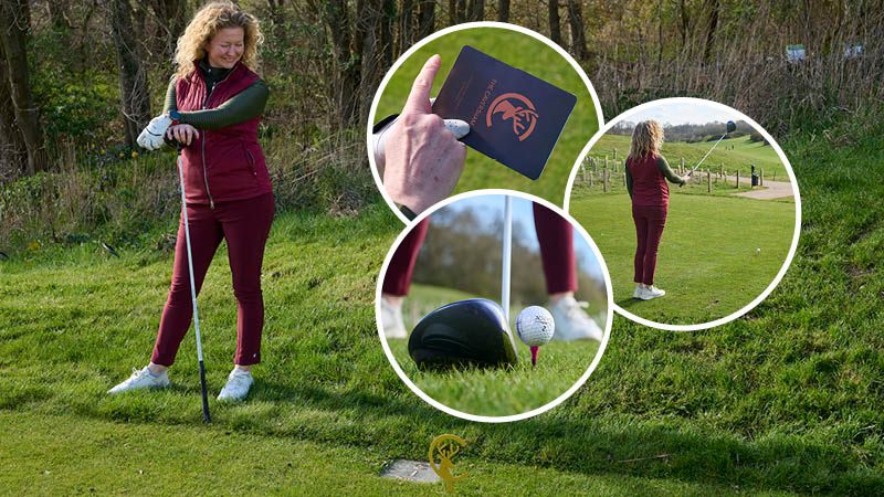Various images to demonstrate tips to overcome 1st tee nerves