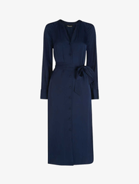  Belted Satin Midi Dress, $103