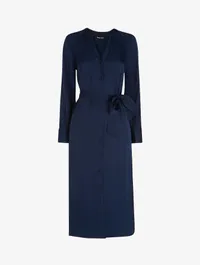 &nbsp;Belted Satin Midi Dress, $103 |