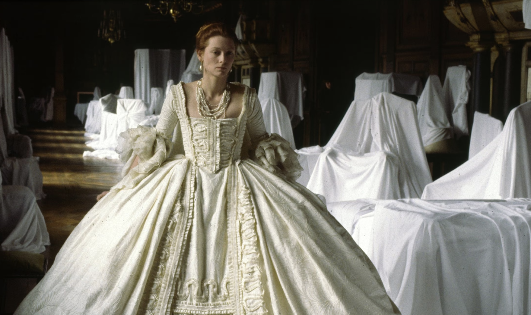 Set photograph of Tilda Swinton in Orlando, Sally Potter, 1992 &amp;copy; Adventure Pictures &amp;ndash; photo courtesy of Adventure Pictures.