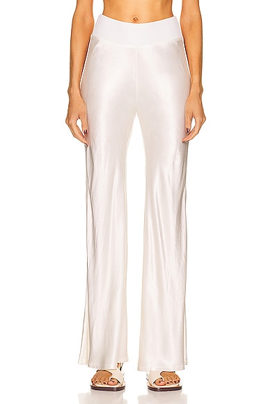 Bias-cut satin pants