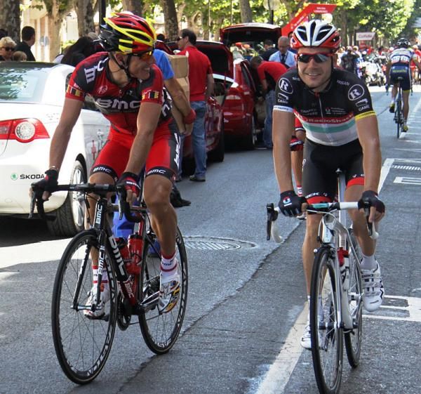 Philippe Gilbert (BMC Racing Team) and Maxime Monfort (Radioshack-Nissan)