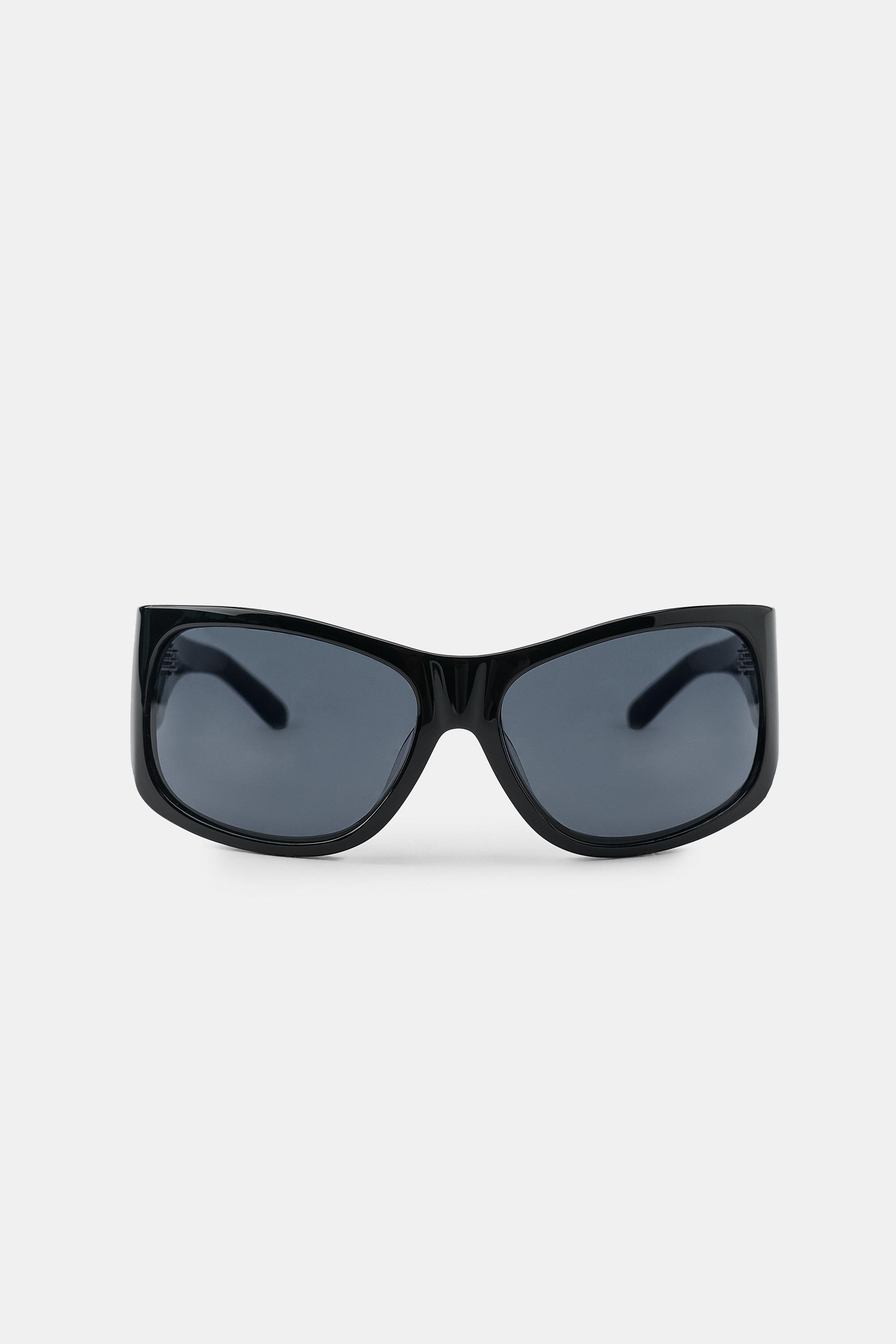 Rectangular Sunglasses - Black - M