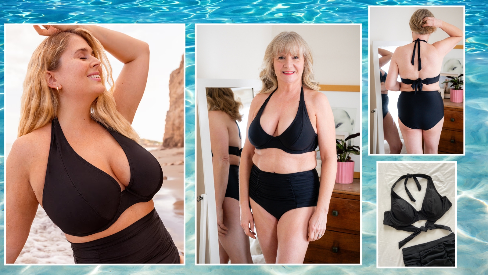 Model and Julie Player wearing Shapermint black bikini