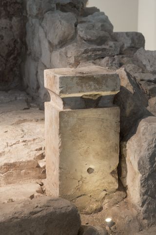 The shorter altar stands 18 inches (40 cm) high.