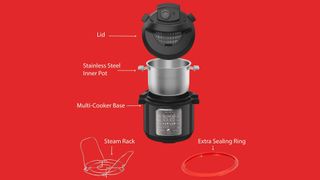 The various parts of the Instant Pot Pro Plus Smart Multi-Cooker