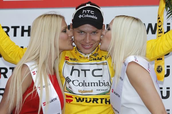 Tony Martin (HTC-Columbia) is in yellow at the Tour de Suisse.