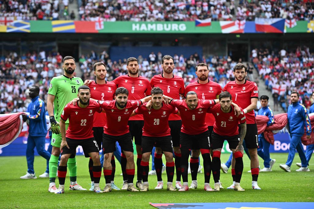 The Georgia team lining up at Euro 2024