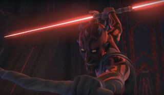 Maul with lightsaber