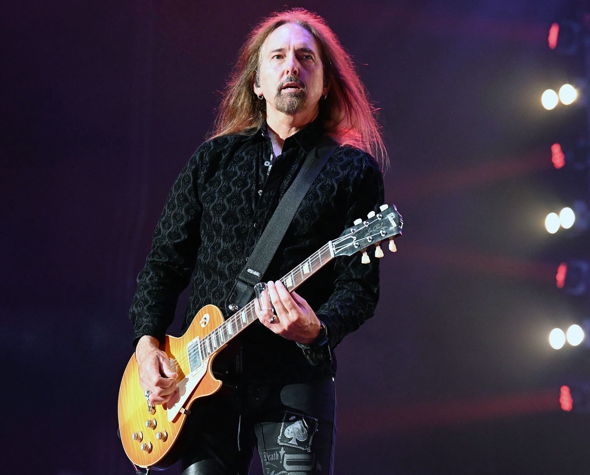 Damon Johnson performs onstage with Lynyrd Skynyrd at the Ameris Bank Amphitheatre in Alpharetta, Georgia on July 23, 2023
