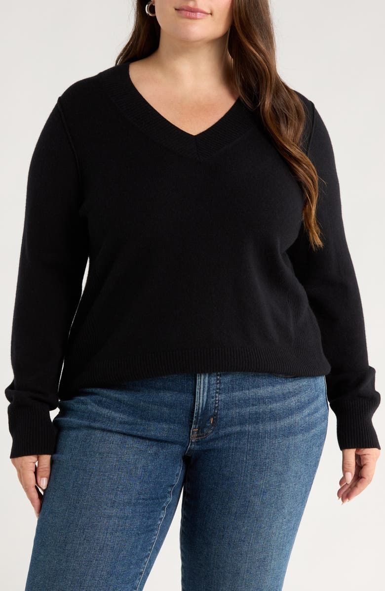 V-Neck Wool & Cashmere Sweater