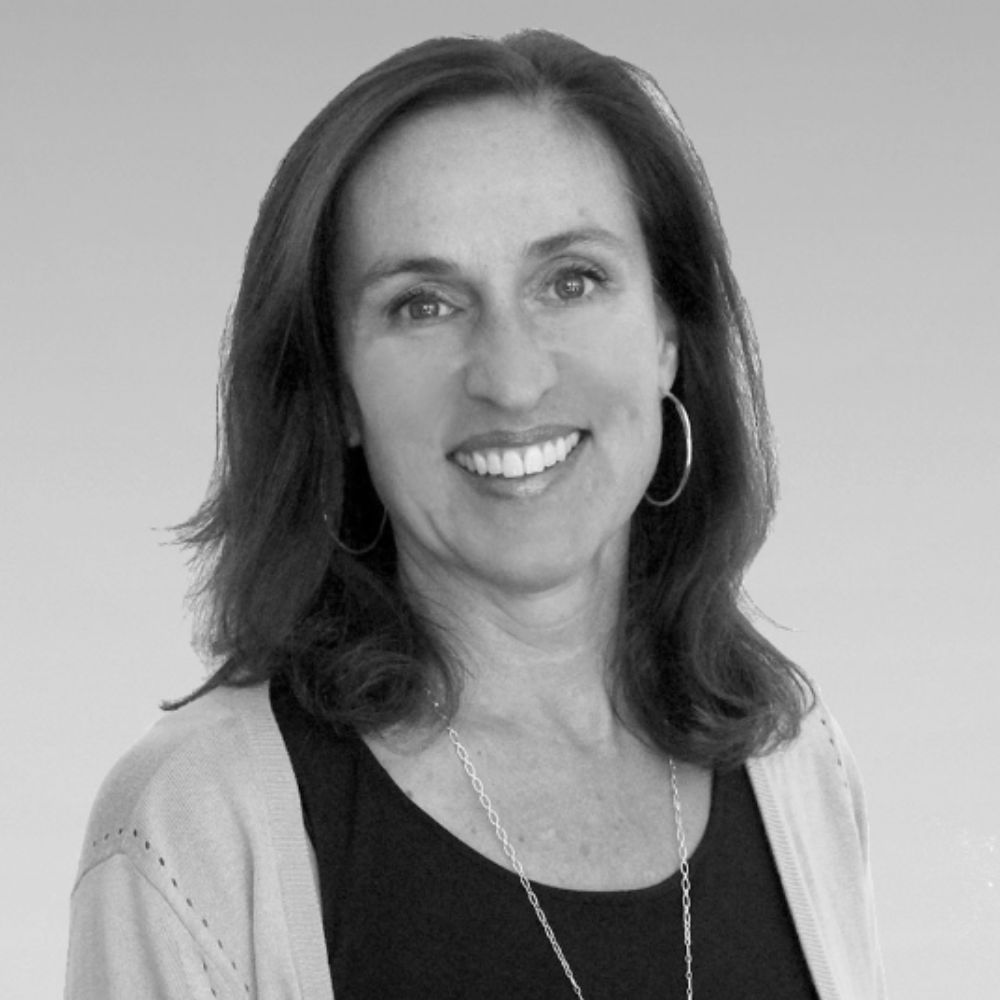 A black and white headshot of Sandra Barvaux